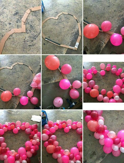Aprende como hacer un marco gigante con forma de corazón usando solo globos. Es perfecto para usarse como decoración o como marco para tom...