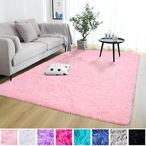 Noahas Abstract Shaggy Rug for Bedroom Ultra Soft Fluffy Carpets for Kids Nursery Teens Room Girls Boys Thick Accent Rugs Home Bedrooms Floor Decorative Light Grey 4 ft x 6 ft