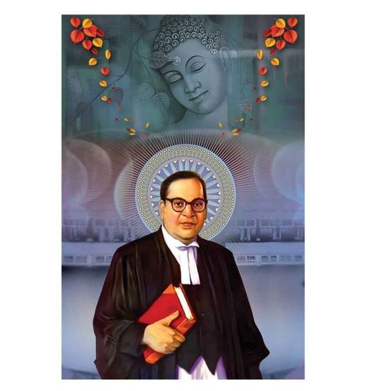 Buy Online - Buy Lawyer Ambedkar and Buddha wall design | Print My Space JDAPR-00008476 in US