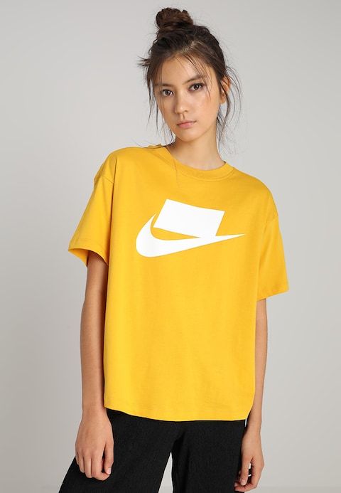 yellow nike t shirt women's