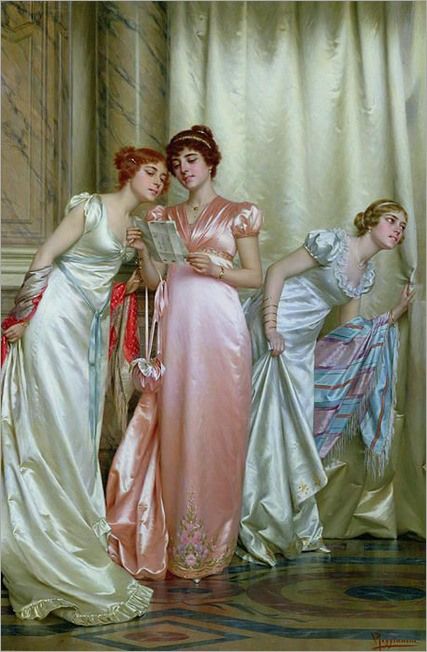 The Letter (oil on canvas), Reggianini, Vittorio (1858-1938)