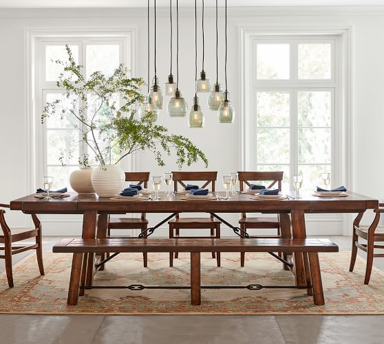Benchwright Extending Dining Table Rustic Mahogany Extendable Chairs Farmhouse Room - Extending Dining Room Tables And Chairs Benchwright Extending Dining Table Rustic Mahogany Extendable Chairs Farmhouse Room - Extending Dining Room Tables And Chairs