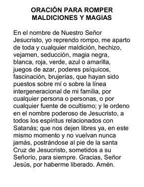 Oracion Para Romper Maldiciones Y Magias Frases Espirituales Frases Religiosas Oración Para Casos Difíciles