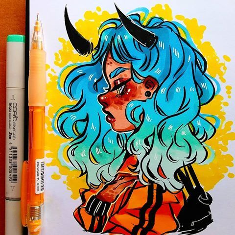 Yellow Is Life Doodle Marker Sketch Copic Drawing