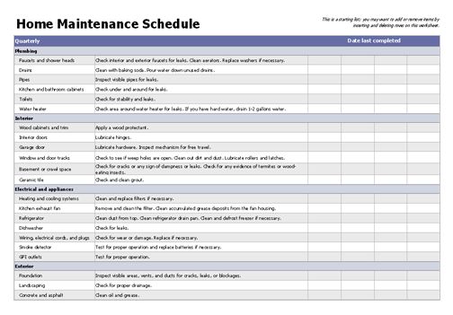 House Maintenance List Template Templates Pinterest Template - maintenance manual template House Maintenance List Template Templates Pinterest Template - maintenance manual template