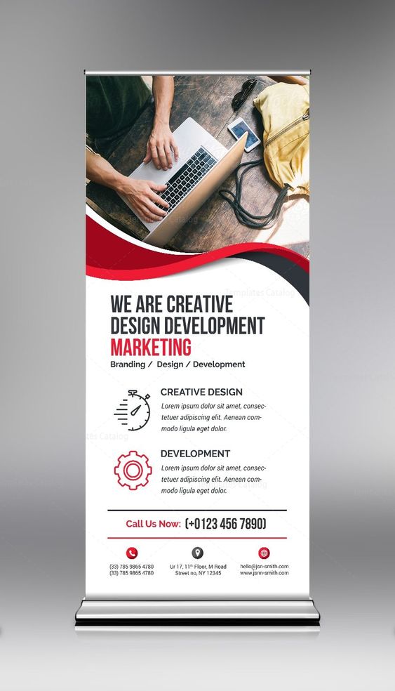 Elegant PSD Roll-Up Banner Template Elegant PSD Roll-Up Banner Template