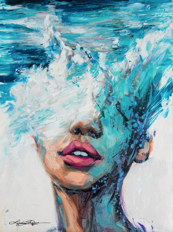Esta extraordinaria artista pinta el mar como si fuera una hermosa mujer