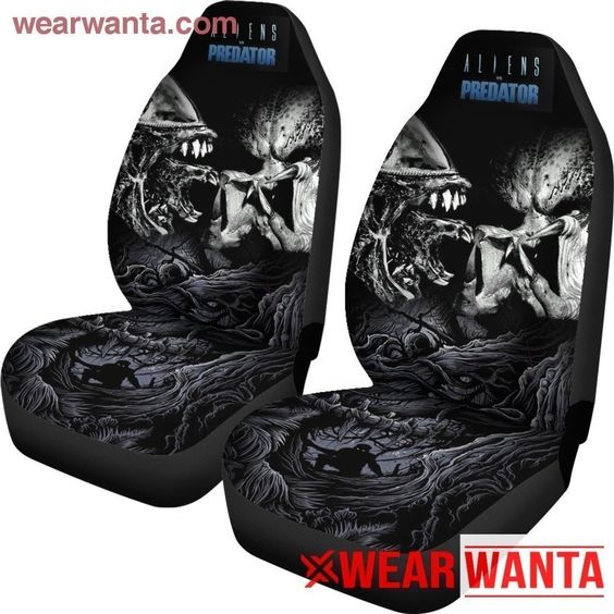 Aliens Vs Predator Car Seat Covers LT03All of our Car Seat Covers are Set of 2 custom-made-to-order and handcrafted to the highest quality standards. Constructed with high-quality polyester micro-fiber fabric for maximum durability and comfort. Add style to your seats while protecting them from spills, stains, tearing, fading, and more. Designed for quick and easy installation on most car and SUV bucket style seats- no tools required. Elastic backing and fastening system ensures a snug and secur