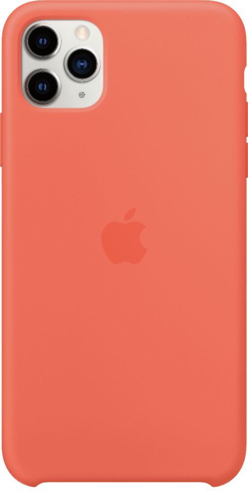 Apple Iphone 11 Pro Max Silicone Case Clementine Orange Mx022zm A Best Buy Iphone Iphone 11 Silicon Case