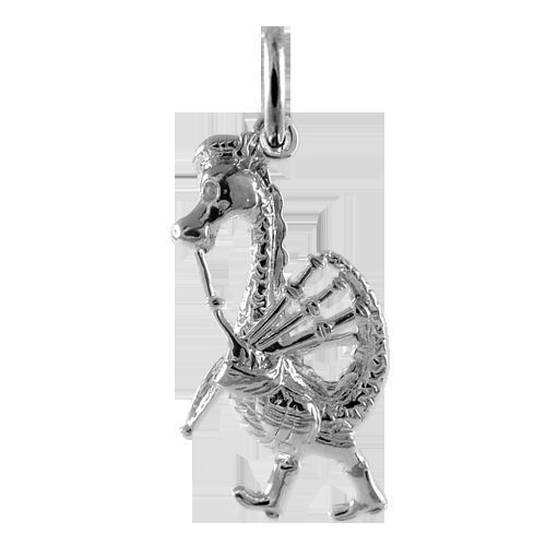 TheCharmWorks Sterling Silver Nessie with Bagpipes Charm
