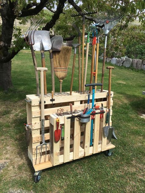 Garden Tool Storage Rack Pallets Tools Sto Organization Storing Garden Tool Storage Rack, Garden Tools Rack