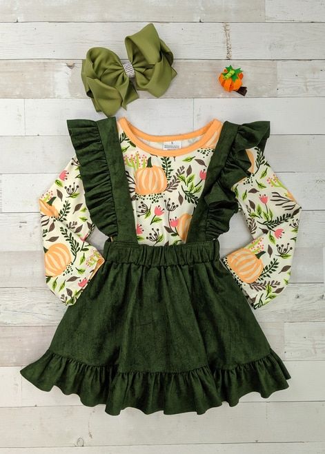 Olive Green Pumpkin Dress