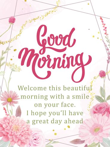 Flowery Morning - Good Morning | Birthday & Greeting Cards by Davia