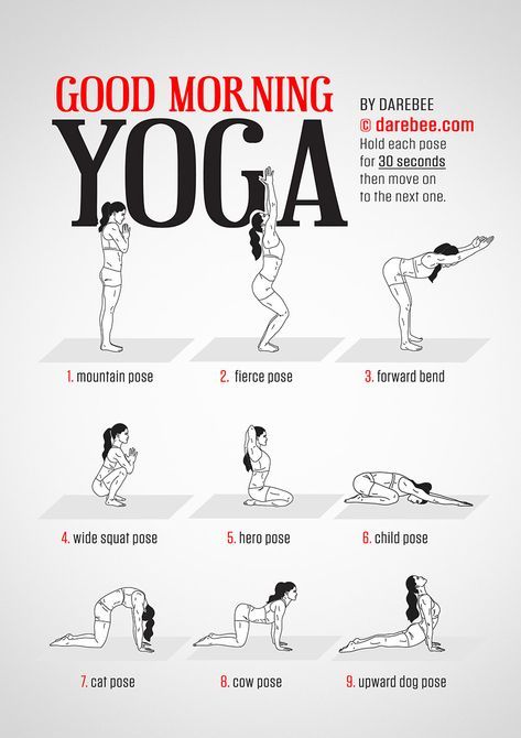 Good Morning Yoga workout by Darebee #fitness #workout #darebee
