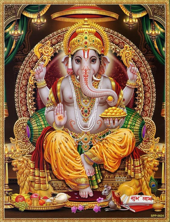 Hindu Cosmos — Ganesha offers his blessing (via Etsy:...