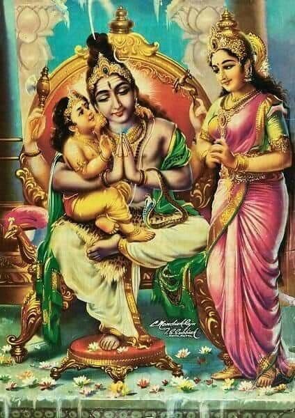 Shiv Parvati with Kartikeya