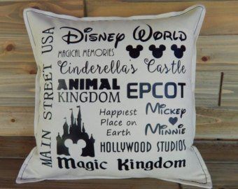 Disneyland Pillow Disney Wedding Gift Disneyland Map Pillow Disneyland Map Housewarming Gift