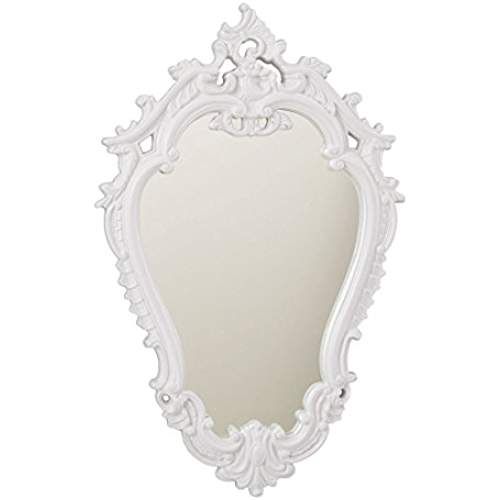 Brylanehome Hazel Victorian Style Mirror White 0 Wall Mirrors Ornate White Ornate Mirror, Victorian Style White Mirror