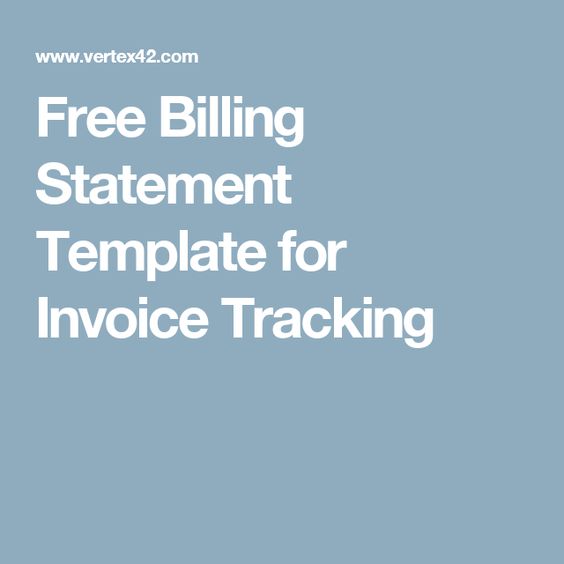 Free Billing Statement Template for Invoice Tracking INVOICE - free statement template Free Billing Statement Template for Invoice Tracking INVOICE - free statement template