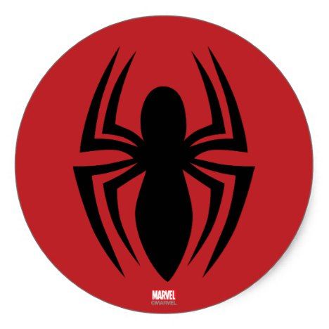 Spider-Man Spider Logo Classic Round Sticker #marvel #captainmarvel #marvelcomics #superhero #comics #secretwarriors