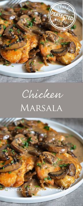 Chicken Marsala is an Italian-American dish of golden pan-fried chicken cutlets and mushrooms in a rich Marsala wine sauce. Though itâs a classic restaurant dish, itâs really easy to make at home. With just one pan, you can have it on the dinner table in 45 minutes.