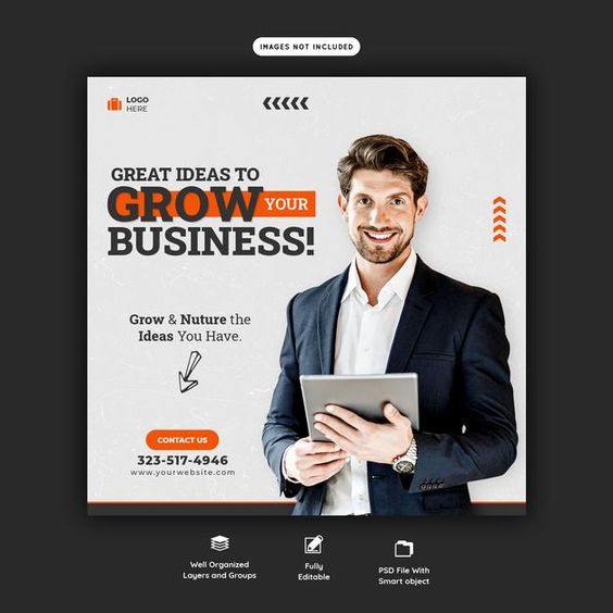 Free PSD | Business promotion and corporate social media banner template