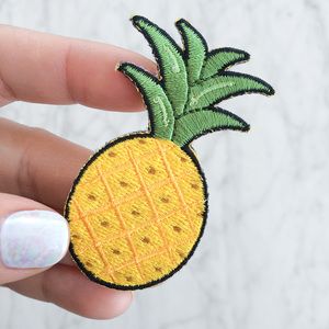 TR00050 - Pineapple Patch - Patches - Iron On Patch - Embroidered Patch - Emoji Patch - Fruit