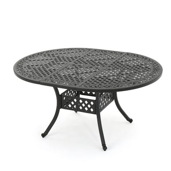 Rosemont Extendable Metal Dining Table Expandable Dining Table Metal Dining Table Dining Table Black