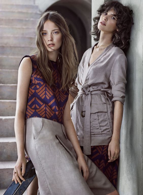 Models wears boho prints pose for Kocca spring summer 2016 campaign
