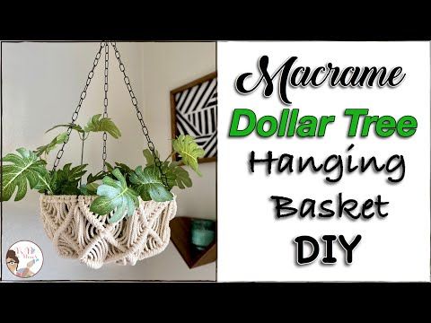 macrame dollar tree hanging basket diy kb decor crafts youtube baskets watermelon peperomia