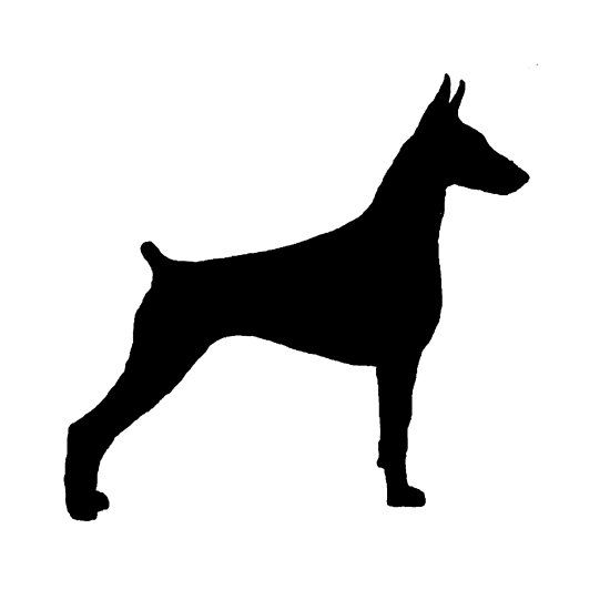 Doberman Pinscher Silhouette Dog Line Doberman Doberman Pinscher