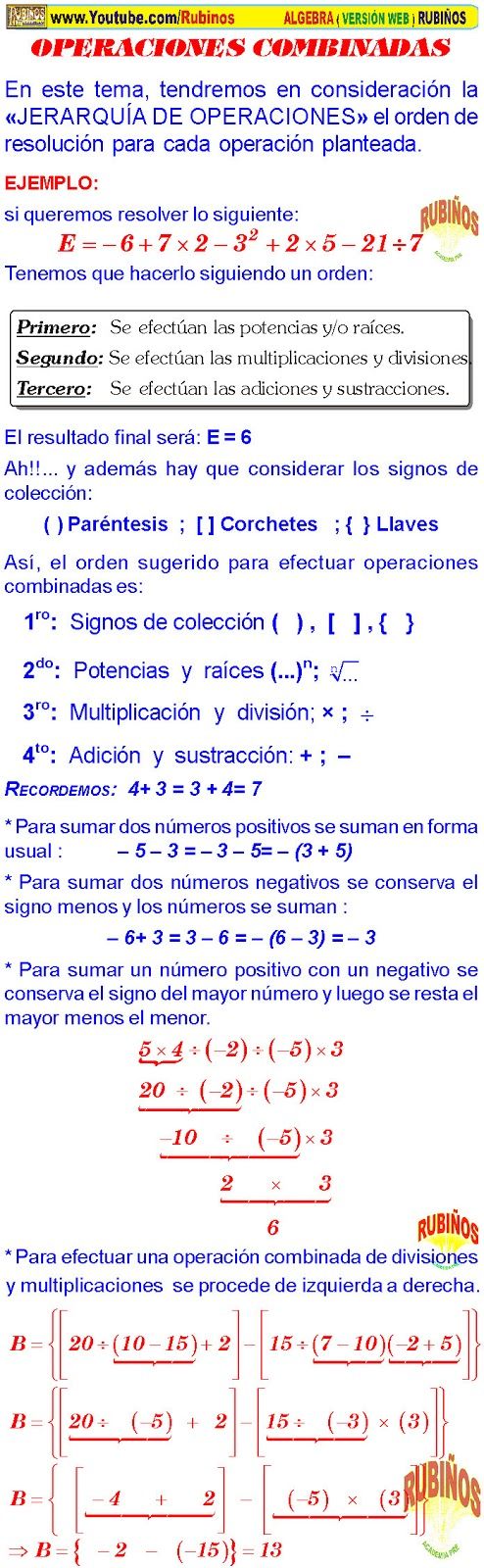 Conjunto De Los Numeros Enteros Ejercicios Pdf Numeros Enteros Operaciones Con Numeros Enteros Jerarquia De Operaciones