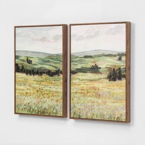 Threshold Set Of 2 24 X16 Landscape Framed Canvas Wall Art Abstract - Wall Art Set Of 2 Framed Threshold Set Of 2 24 X16 Landscape Framed Canvas Wall Art Abstract - Wall Art Set Of 2 Framed