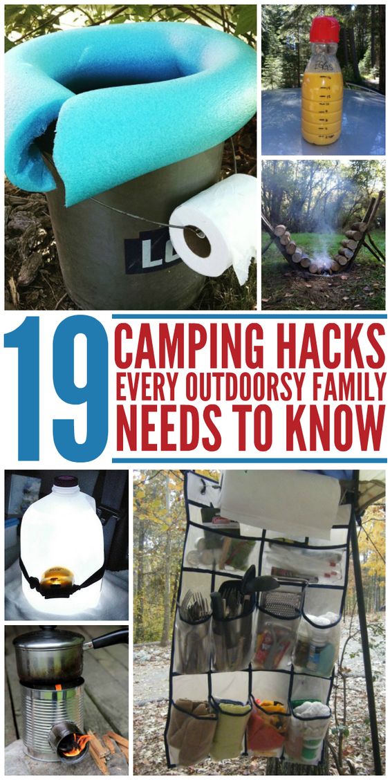 Headed to the woods with your family? Check out these camping hacks. They\'ll make your camping experience so much EASIER!
