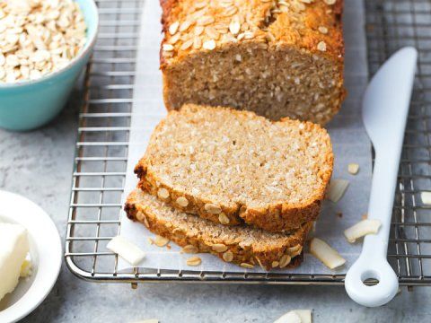 Pan De Avena Con Linaza Para Mejorar La Digestión Sin Levadura Y Sin Harina Panecillos De Avena Harina De Coco Avena Recetas
