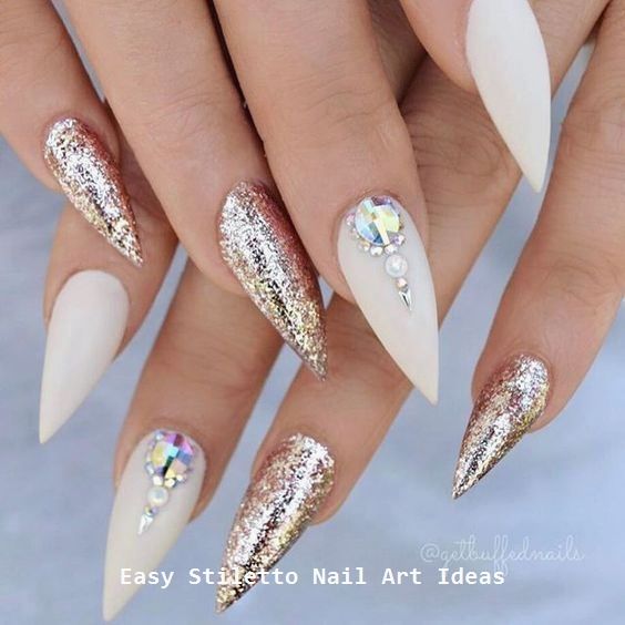 30 Great Stiletto Nail Art Design Ideas 2 Almond Acrylic Nails
