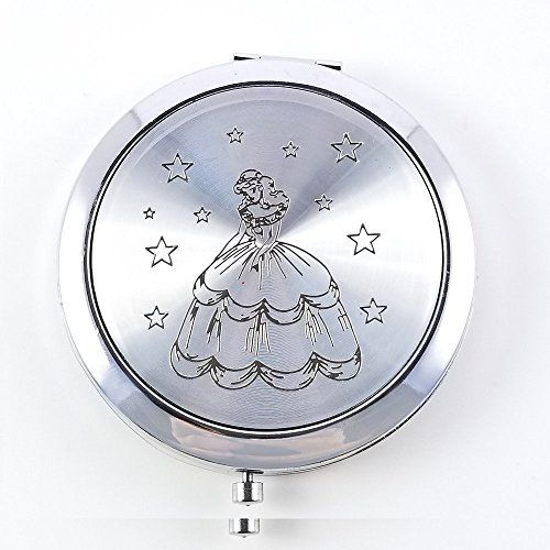 On Sale Compact Mirror Magnification Mirror Silver Compact Bling Compact Mirror Princess Compact Heart Mirror Fairytale Mirror