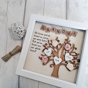 Personalised Christmas At The Sign with Unicorns Heart Tree Gift Mum Dad Nan