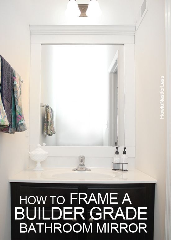 Must Frame Our Mirrors Like This Bathroom Mirrors Diy Large Bathroom Mirrors Bathroom Mirror Frame