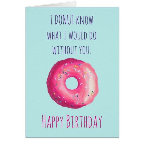 Donut Birthday Doughnut Stationery Birthday Collection: Donut Stationery Pink Doughnut Stationery Card Donut Cards Donut Birthday Card