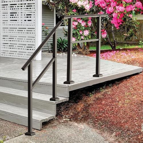 15 Customer Railing Examples For Concrete Steps Outdoor Stair Railing Outdoor Handrail Outdoor Stairs