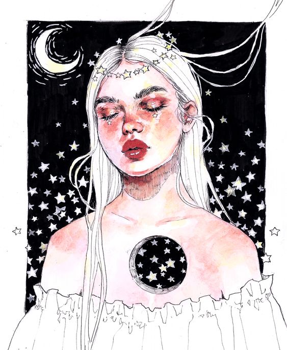 Day 8: missing. Do we like the gold detailing or nah? . . #inktober #inktober2018 #mosseryinktober2018 #missing #⭐️ #traditionalart #ink #sakuramicron #watercolor #danielsmith #aesthetic #illustration