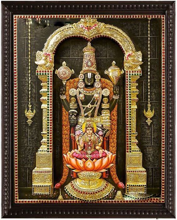 Lord Balaji Venkateshwara Antique Finish SEMI Embossed TANJORE Painting with Frame Tanjore Painting is a Classical South Indian Art Developed In The Late 16th Century In Thanjavur. Also Known As Tanjore In Tamilnadu, a South Indian State. These Tanjore Paintings evoke a sense of class and timelessness with their alluring illustrations of puranic scenes. This ancient art form traces its origin to Tanjavur, Capital Of The Erstwhile Chola Empire. Tanjore Painting Is Recognized By The Government Of