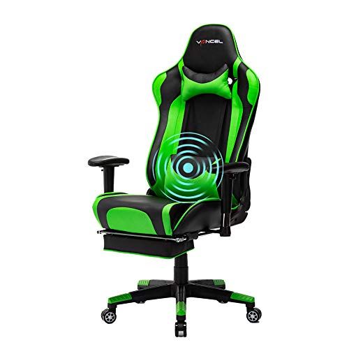 Eavancel Chaise Gaming Bureau Racing Fauteuil Inclinable Grande Etagere Ergonomique De Massage En Similicuir Dossier Haut Cous Gaming Chair Chair Rolling Chair