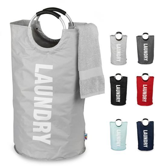 Laundry Design Wasmand Lichtgrijs Duurzaam Polyester Lichtgewicht Opvouwbaar 71l Wasmand Waszakken Wasruimtes