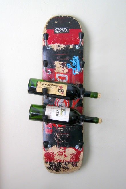 Skateboard Wine Rack