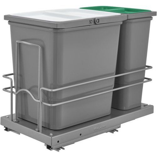 Fоur Paсk 22-1//2 Width x 30 Height x 11 Depth 28 gallon Capacity Genuine Joe GJO57258 Recycling Rectangular Container Blue