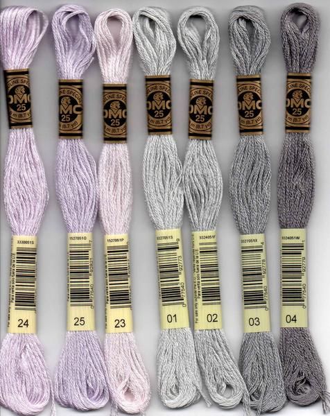 1 of each skein 01-35 set of the 35 new colours DMC Stranded Cotton Thread