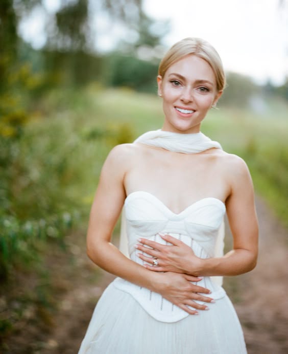 AnnaSophia Robb Wore Danielle Frankel to Wed Trevor Paul Under a Harvest Moon