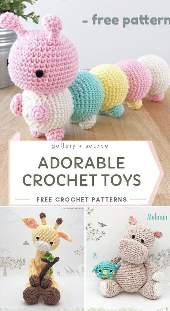Cute Adorable Crochet Toys Crochet Toys Free Crochet Toys Patterns Crochet Patterns